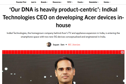 ‘Our DNA is heavily product-centric’: Indkal Technologies CEO on developing Acer devices in-house