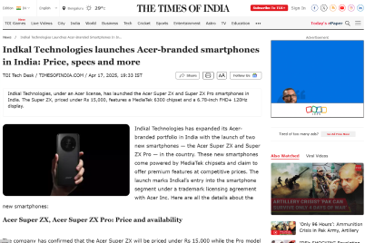 Indkal Technologies launches Acer-branded smartphones in India: Price, specs and more